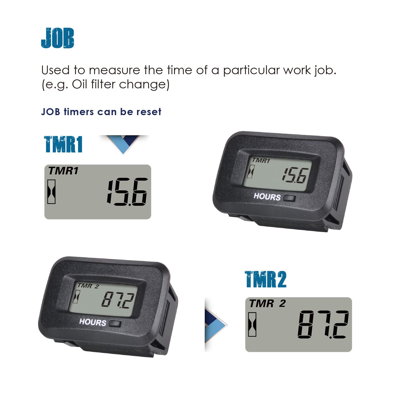 Runleader Digital hour meter kit, AC/DC 5 V to 277 V, hour for garden tractor, generator, compressor, ATV, outboard, golf cart, forklift truck snow blower