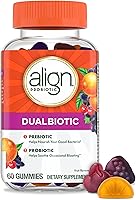 Align DualBiotic Prebiotic + Probiotic Gummies for Digestive Health - Natural Fruit Flavors, 60 Count