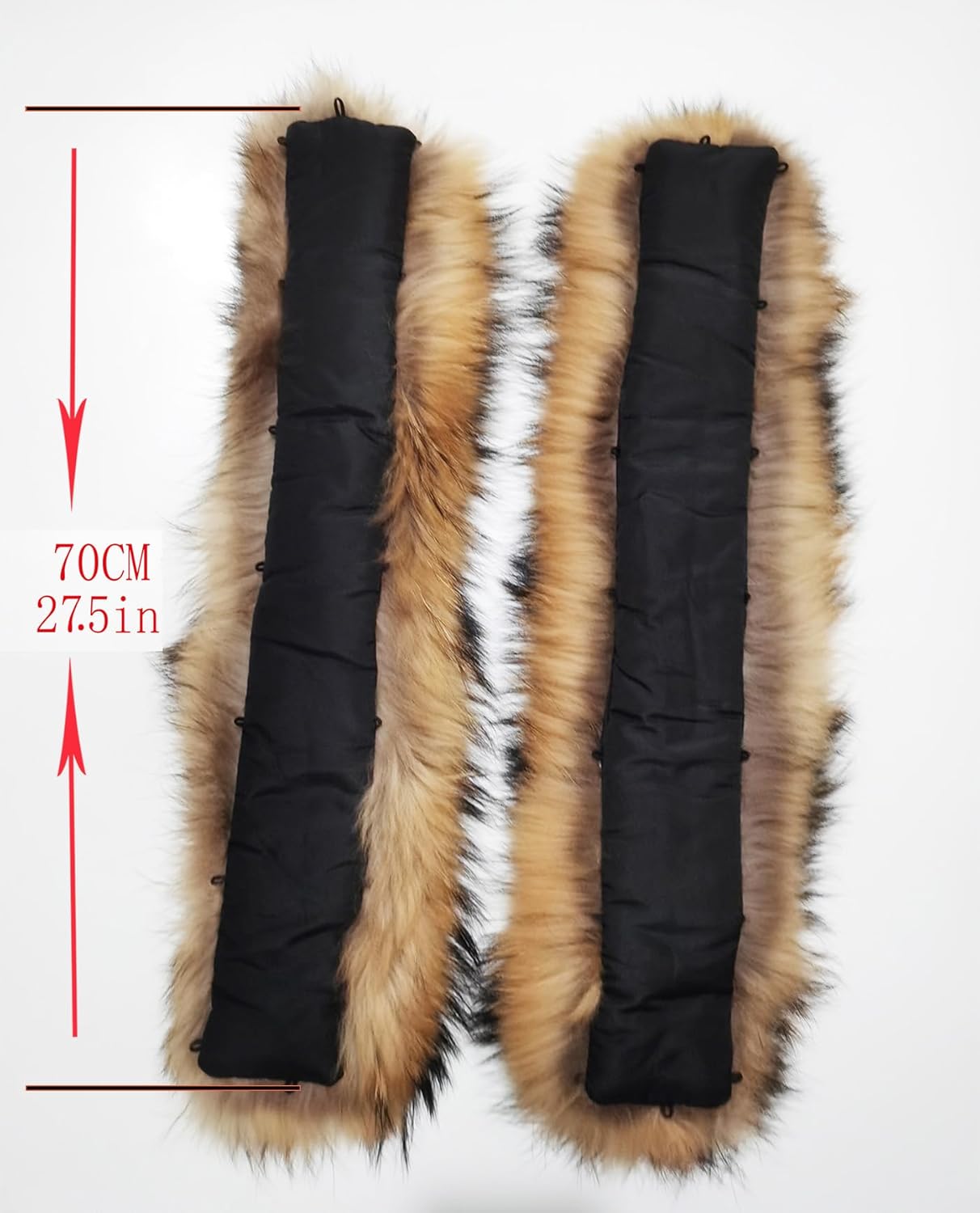 Real Pelts Collars Warm Hairs Scarf Raccoon Hairs Collar Hood Unisex