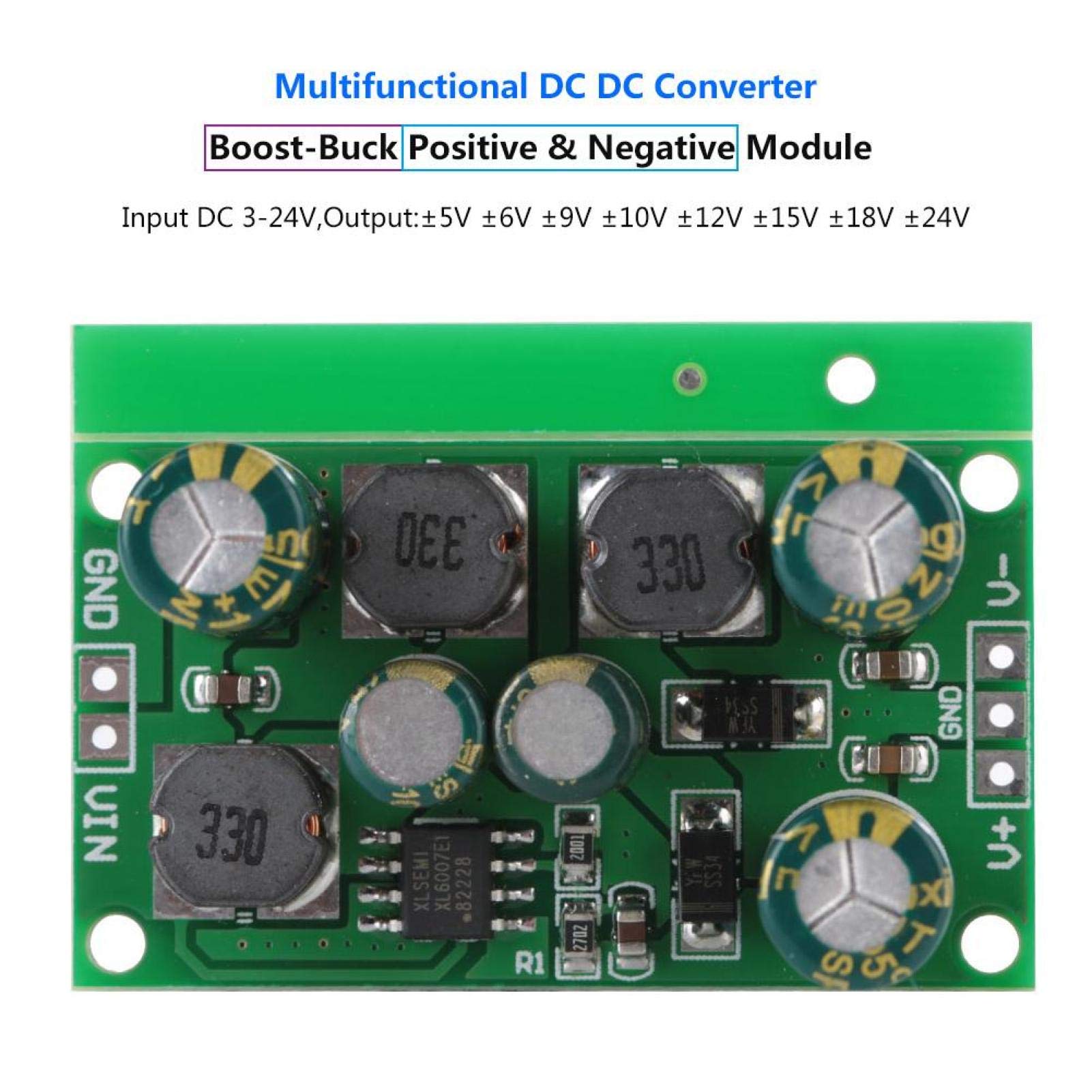 Convertitore di tensione DC-DC positivo e negativo Convertitore boost Boost Uscita di tensione ± 5 V 6 V 9 V 10 V 12 V 15 V 18 V 24 V(output±12VDC)