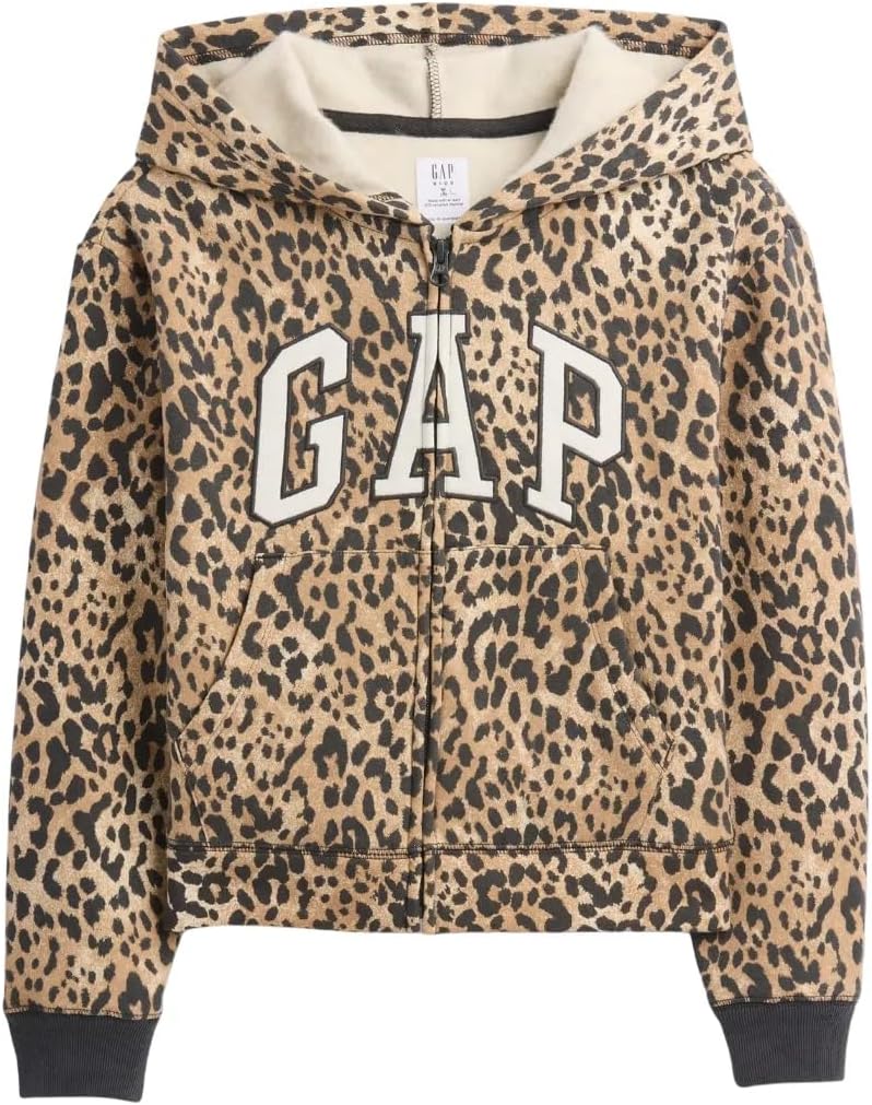 GAP Girls' Logo Hoodie Hooded Full Zip Sweatshirt