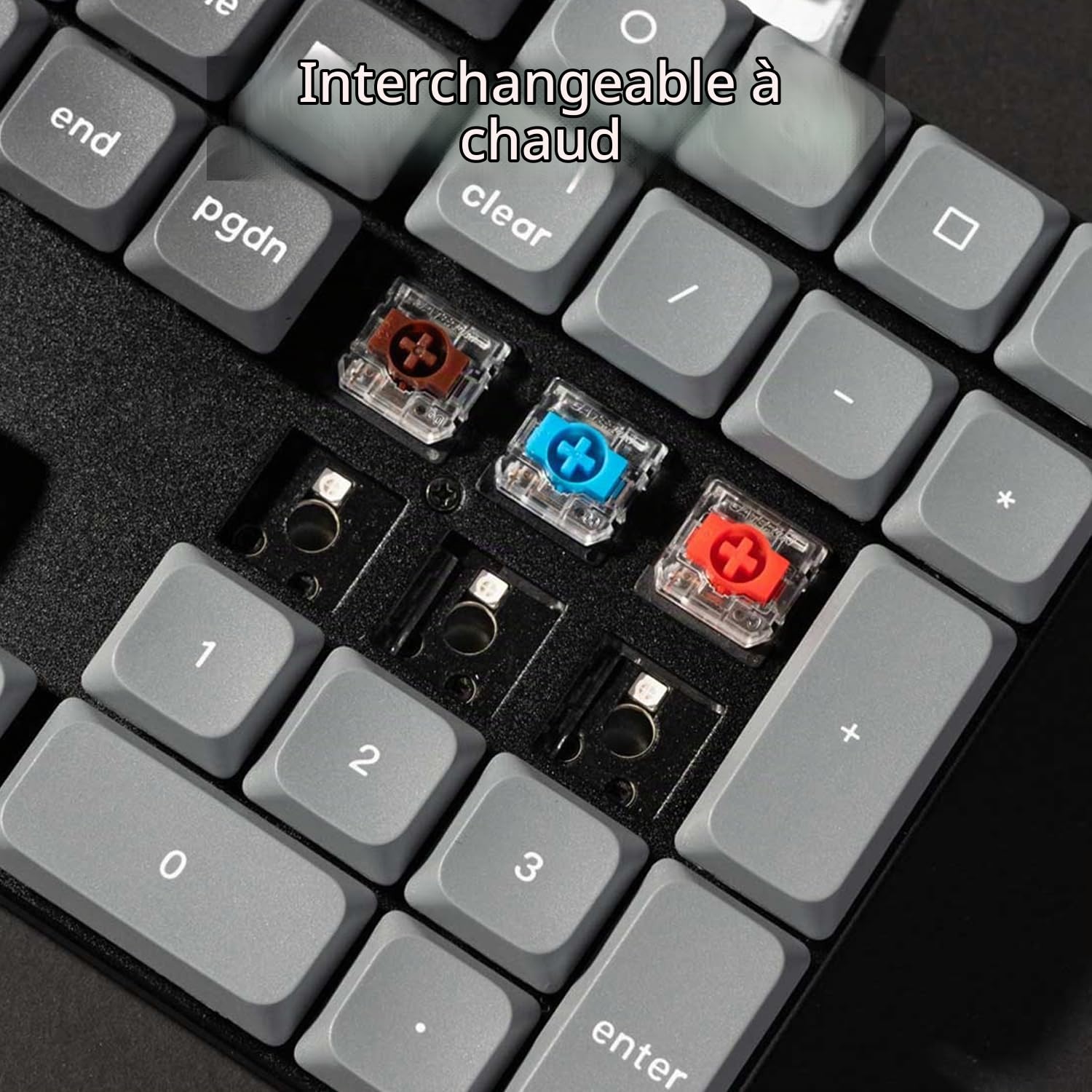 Keychron K5 Max 100% Clavier Mécanique sans Fil Personnalisé Ultra Fin, 1000 Hz 2.4GHz Bluetooth Cable Connection QMK/Via Programmable, Hot-Swap Gateron Rouge Switch pour Mac/Windows/Linux, FR-ISO