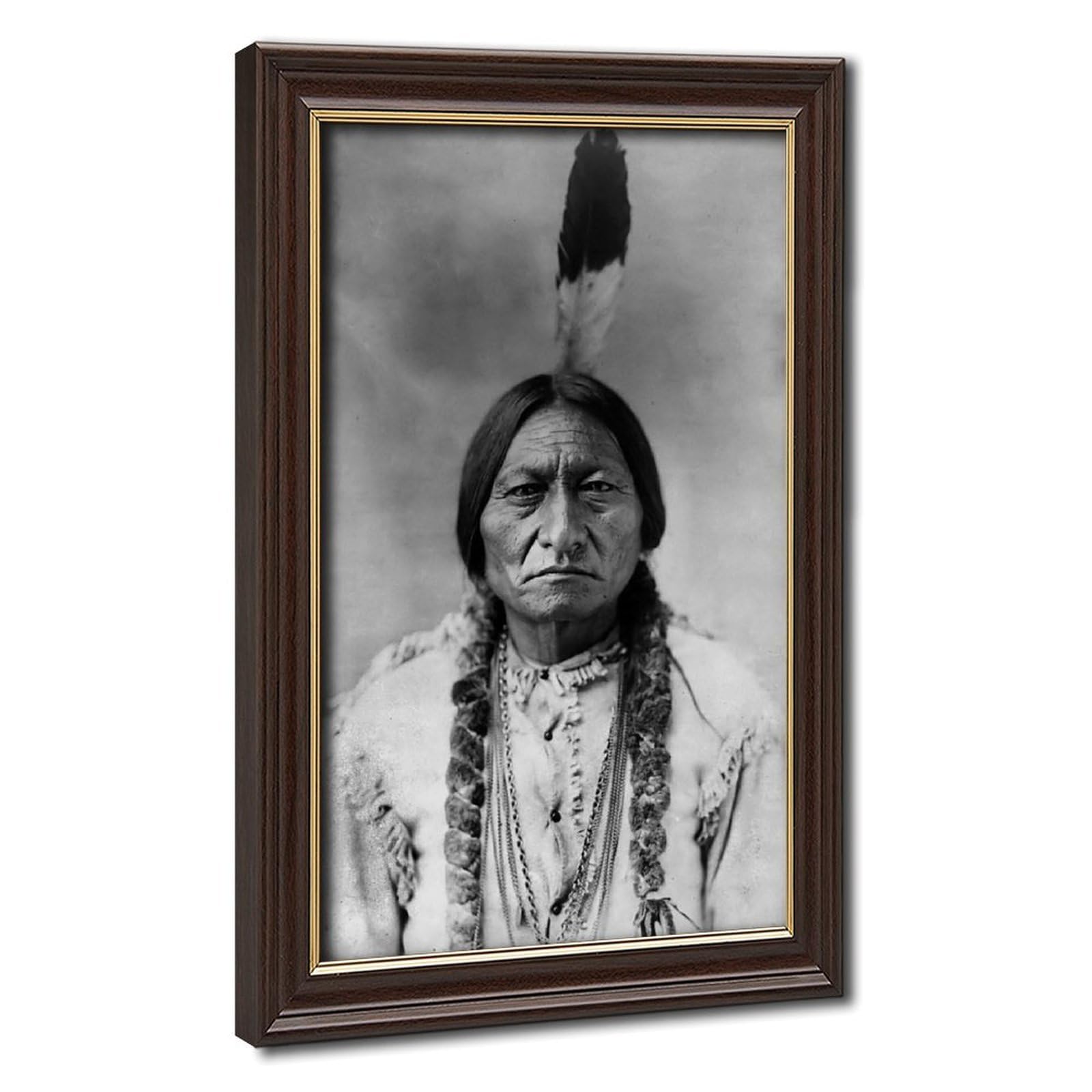 WCYB Sitting Bull 1883 Hunkpapa Lakota Leader Posters Prints Canvas Deco Paintings Wall Art Hangable Frame 20" L X 30" W