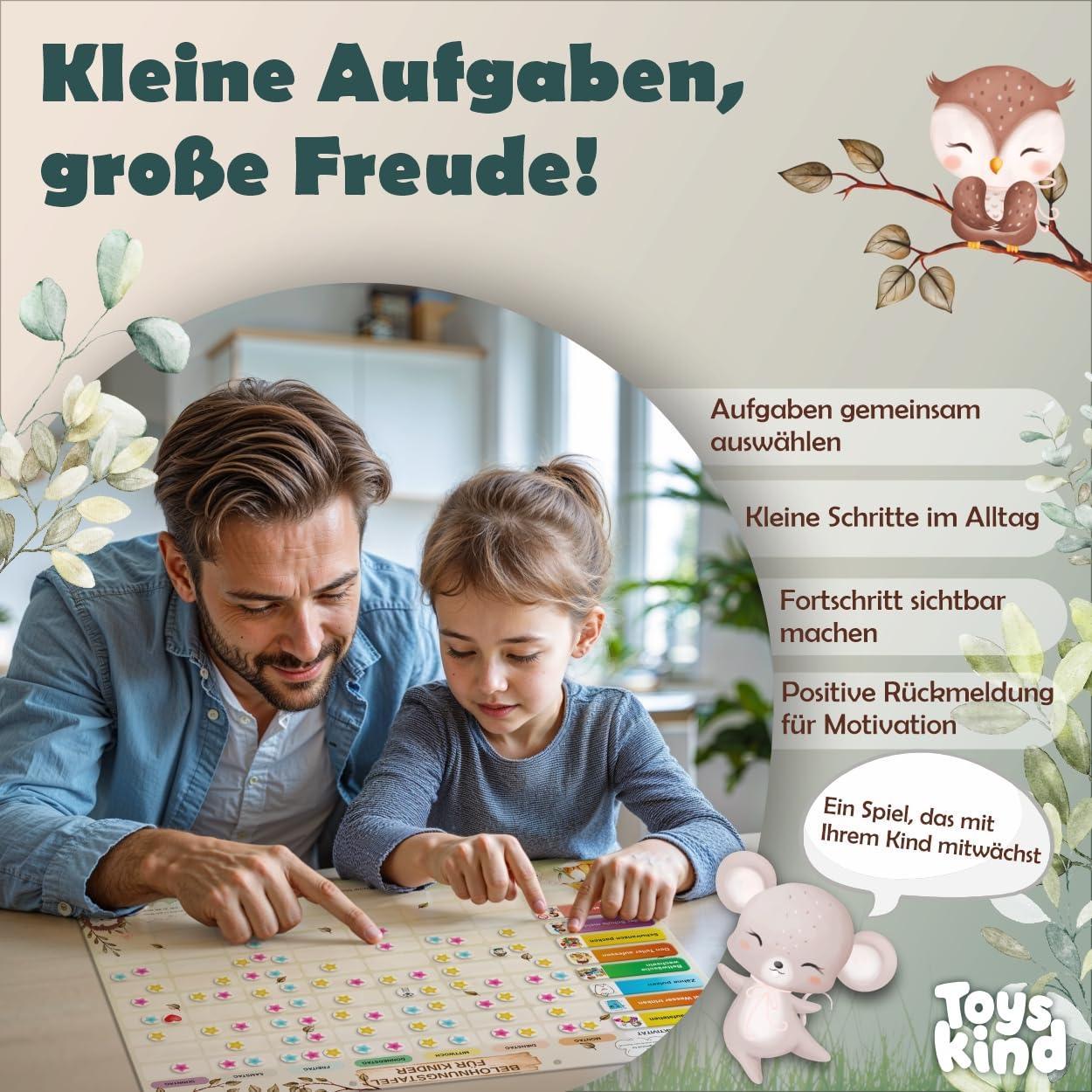 Belohnungstafel Kinder XXL-Set mit 3 Stiften & Tasche [100 Aufgaben + 355 Magnete] Belohnungssystem für Verantwortung - ADHS Hilfsmittel - Family Plan, Montessori Magnettafel, Wochenplaner