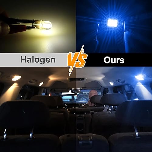 Miniatura 2 de iBrightstar Bombillas LED T15 de 1.614 in 211-2 212-2 578 194 168 T15 sin errores para interiores de auto, camión, cúpula, mapa, puerta, cortesía,