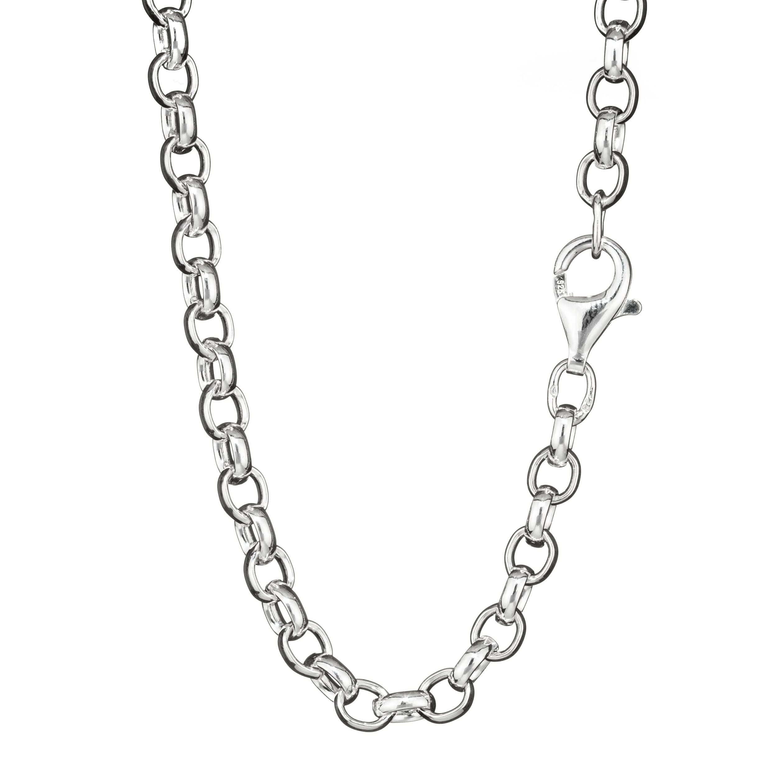 Catena A Piselli Ovale In Argento 925 | NKlaus | Larga 3,1mm, Lunga 40cm | Gioiello Uomo/Donna - 2