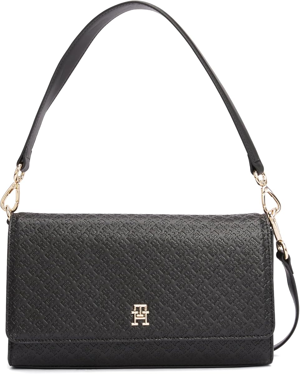 Bolso de hombro con monograma para mujer con correa cruzada extraíble