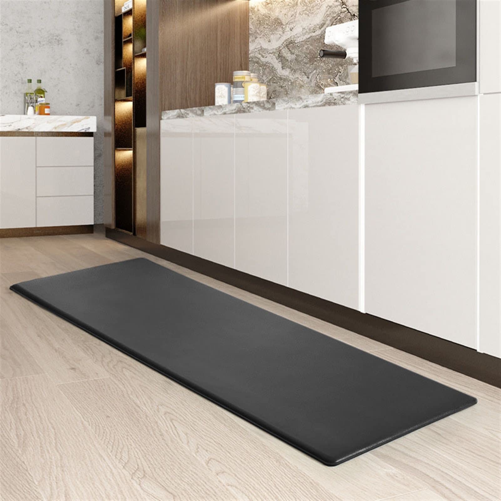 Alfombra de Cocina amortiguada Anti-Fatiga Alfombra, Estera de Cocina de Cuero, esteras y alfombras Impermeables Antideslizantes y alfombras, Estera de Confort ergonómico