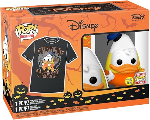 Miniatura 2 de Funko Pop! & Tee Disney - Pato Donald de Halloween - brilla en la oscuridad - Grande - (L) - Camiseta - Ropa con figura de vinilo coleccionable -