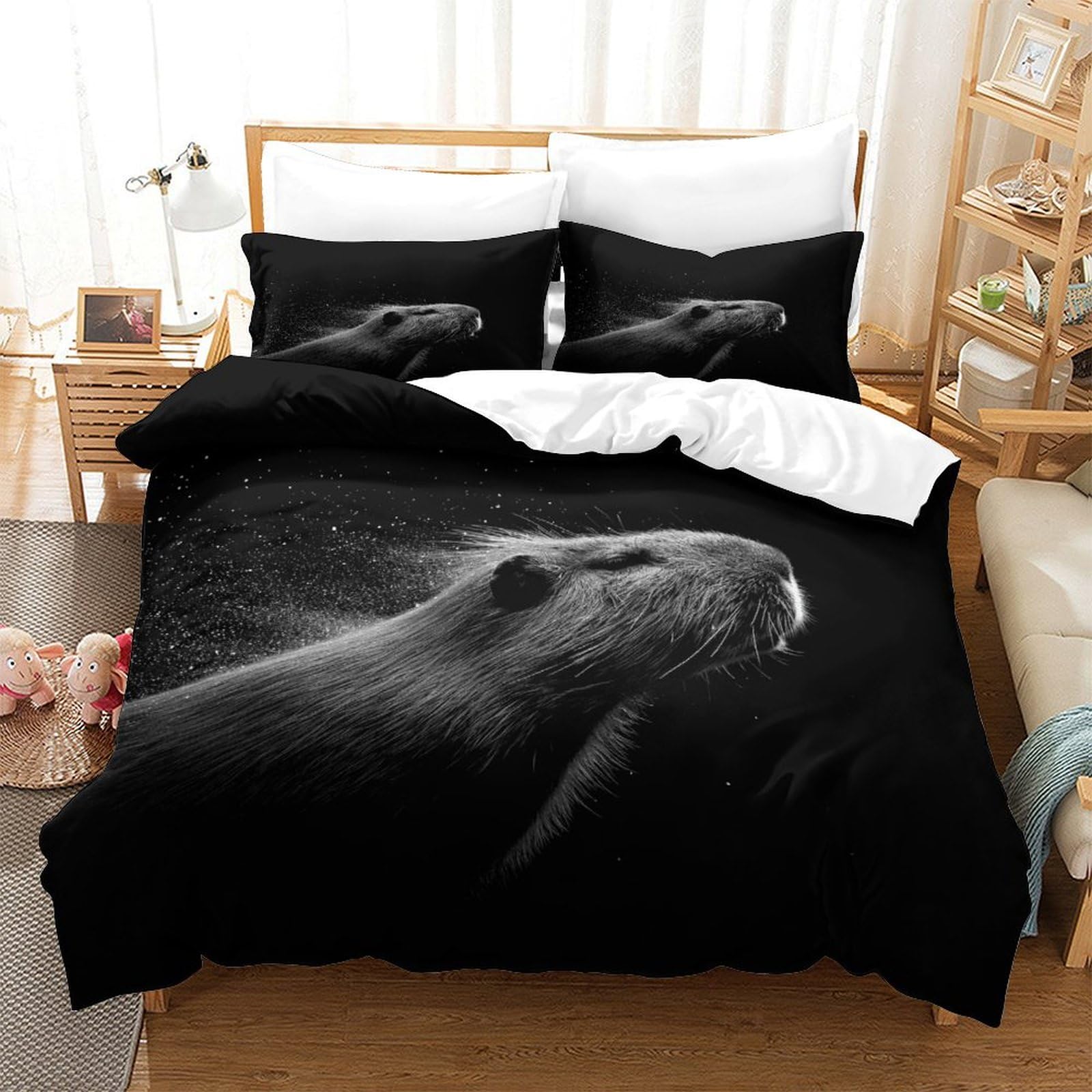 P1S9U7W5Y 3D Printed Duvet Cover Set 3 Pieces Microfiber Bedding for Adults Teens Bedroom Decor Bedding Super king（260x220cm）
