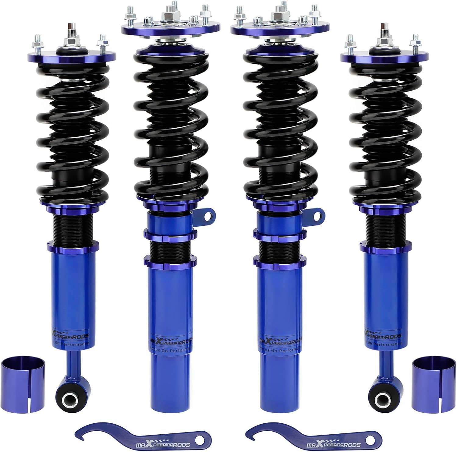 maXpeedingrods Coilovers for BMW 5 Series E39 1995-2003 525i 530i 540i 520d 520i, 523i 525td 525tds 528i 525d 530d 535i, Height Adjustable Shock Absorber Suspension Lowering Kits Blue