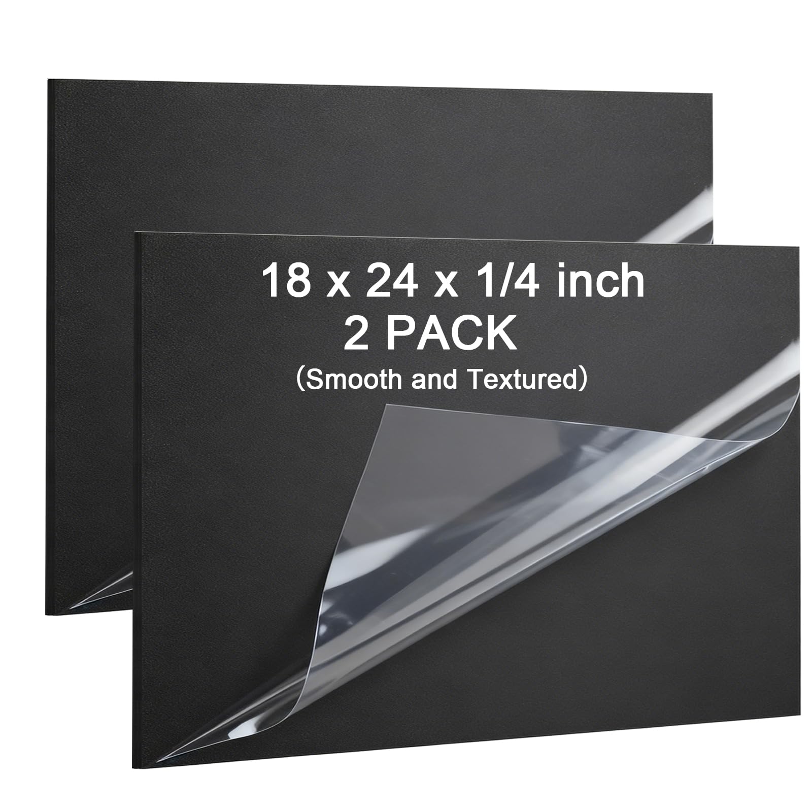 Black ABS Plastic Sheets - 3 Pack 1/8" Rigid Boards -11 Black ABS Plastic Sheets - 3 Pack 1/8" Rigid Boards -11