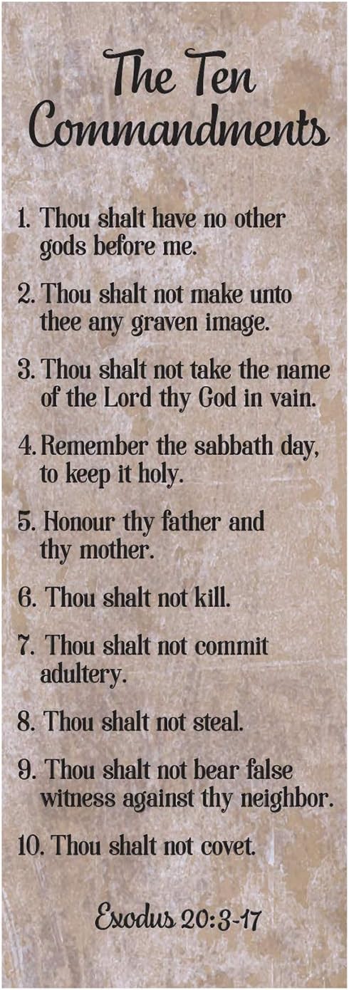 Creative Brands Faithworks-Inspirational Bookmarks with Scripture, Pack of 10, Ten Commandments