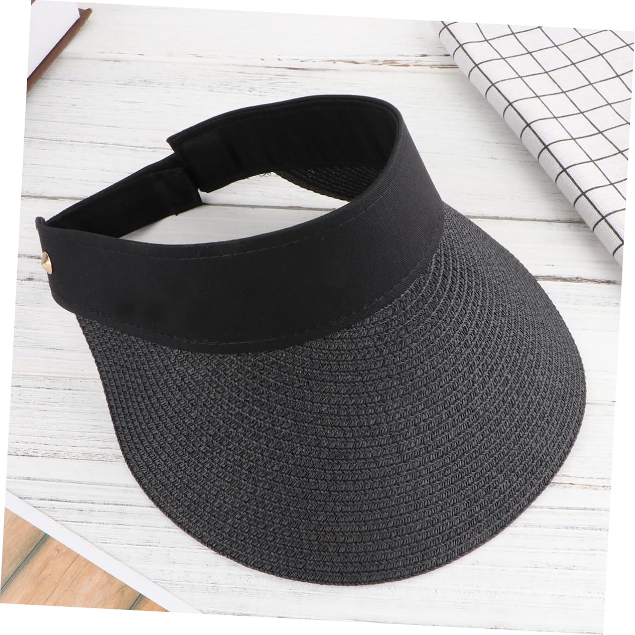 YSJNHX Sombrero para el Sol para niños y niñas, diseño vacío Creativo y liviano, Gorra Negra de ala Ancha para Exteriores para Actividades de niños y niñas