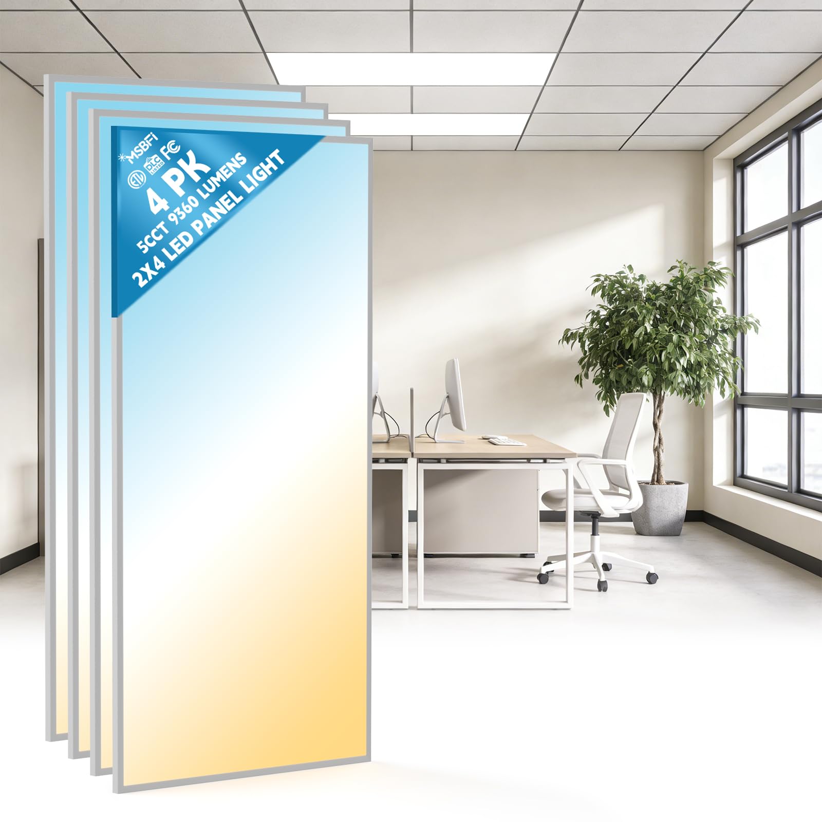 Msbfi 2x4 4-Pack Flat Panel