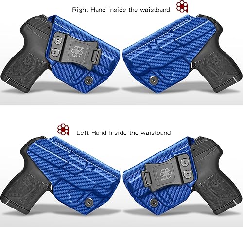 Miniatura 2 de Amberide IWB &amp; OWB KYDEX Funda Ajuste Pistola Ruger LCP MAX .380, funda de transporte oculta en la cintura interior exterior, inclinación ajustable