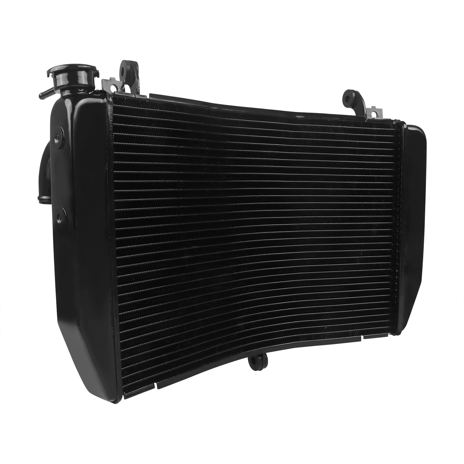Worldmotop Aluminum Cooling Radiator Replacement for Yamaha YZF R1 YZF-R1 2009-2014 Engine Radiator Cooler (Black)