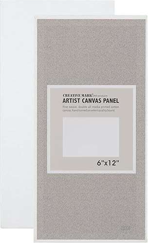 Miniatura 8 de Creative Mark Paneles de lona de algodón, paquete de 12 unidades, 9 x 12 pulgadas, calidad profesional, acrílico imprimado, para pintar, acrílicos,
