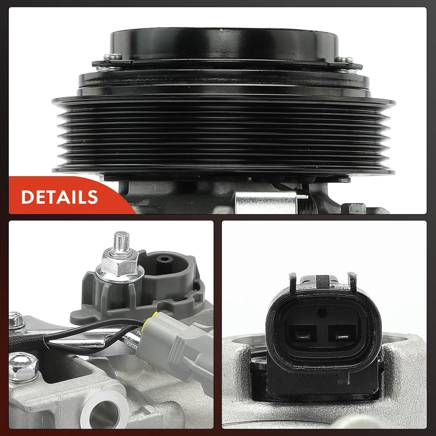 A-Premium Air Conditioner AC Compressor with Clutch Compatible with Ram 1500 5.7L 2014-2018, Ram 1500 Classic 5.7L 2014-2014, 7SBH17C Style