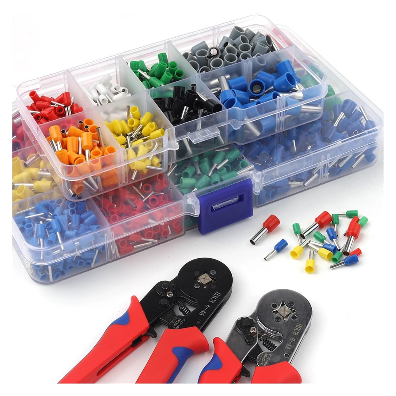 AARTERZZA VE Crimping Terminal,Multiple Crimping Terminal Pliers Combination Set,Electrical Equipment Connector,Crimping Pliers(700-Black-6-6)