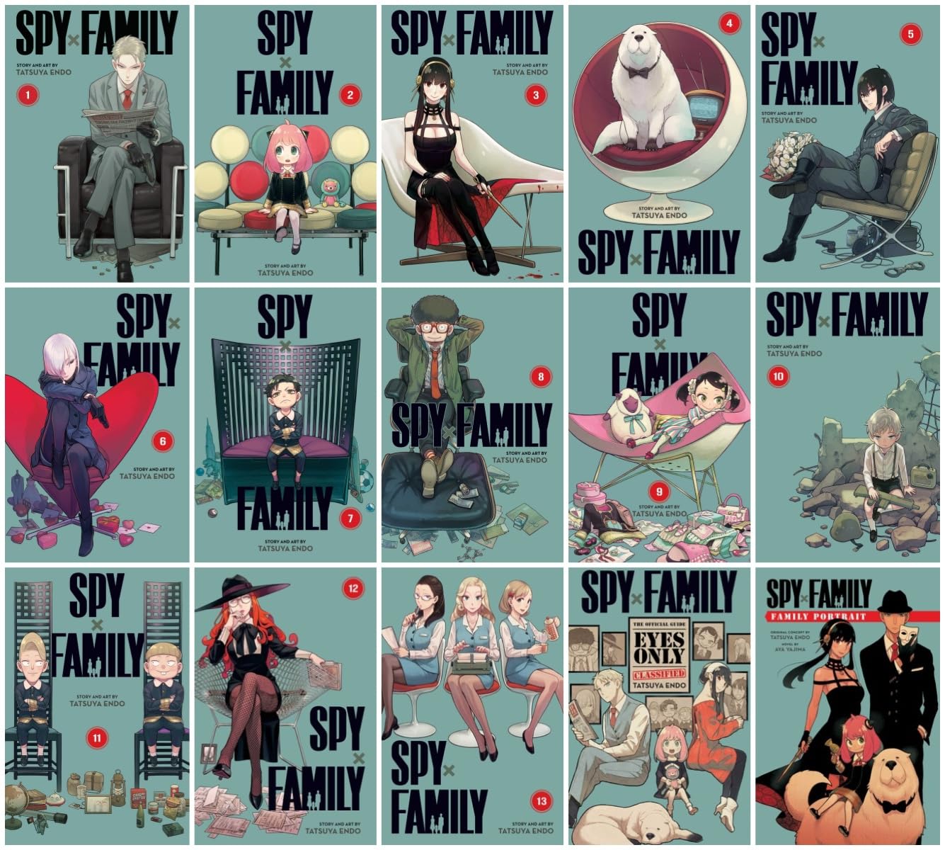 Spy x Family Series 15-Book Ultimate Collection Set (Vol.1 to Vol