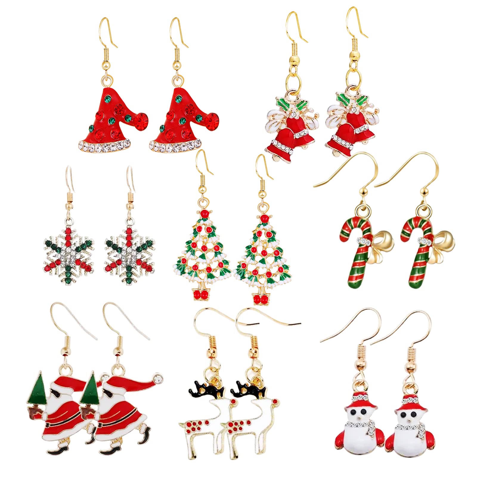 Boucles D'oreilles Pendantes De Noël Pour Femmes, Arbre De