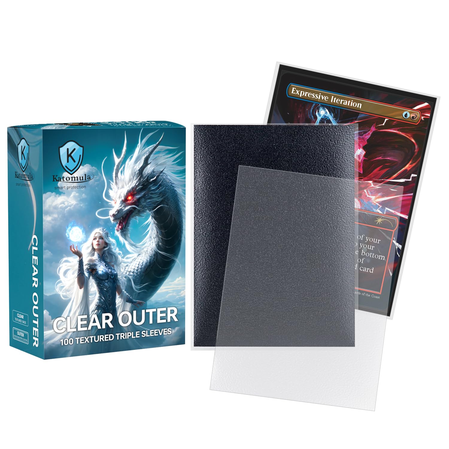 Amazon.com: Katomula 100CT Outer Sleeves, Oversize MTG Card Sleeves for  Double Sleeving & Triple Sleeving, Clear Matte Card Sleeves for Magic The  Gathering & PKM, 69 * 94mm : Toys & Games