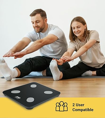 Miniatura 8 de A&D Medical Báscula inteligente para peso corporal, UC-450BLE, báscula de grasa corporal Bluetooth con IMC, composición corporal, báscula digital de