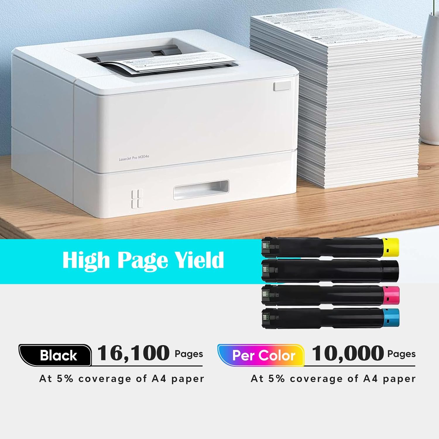 VersaLink C7020 C7025 C7030 Toner Cartridge 106R03741 106R03744 106R03743 106R03742 Compatible with Xerox VersaLink C7020 C7025 C7030 Printer(Black Cyan Magenta Yellow)
