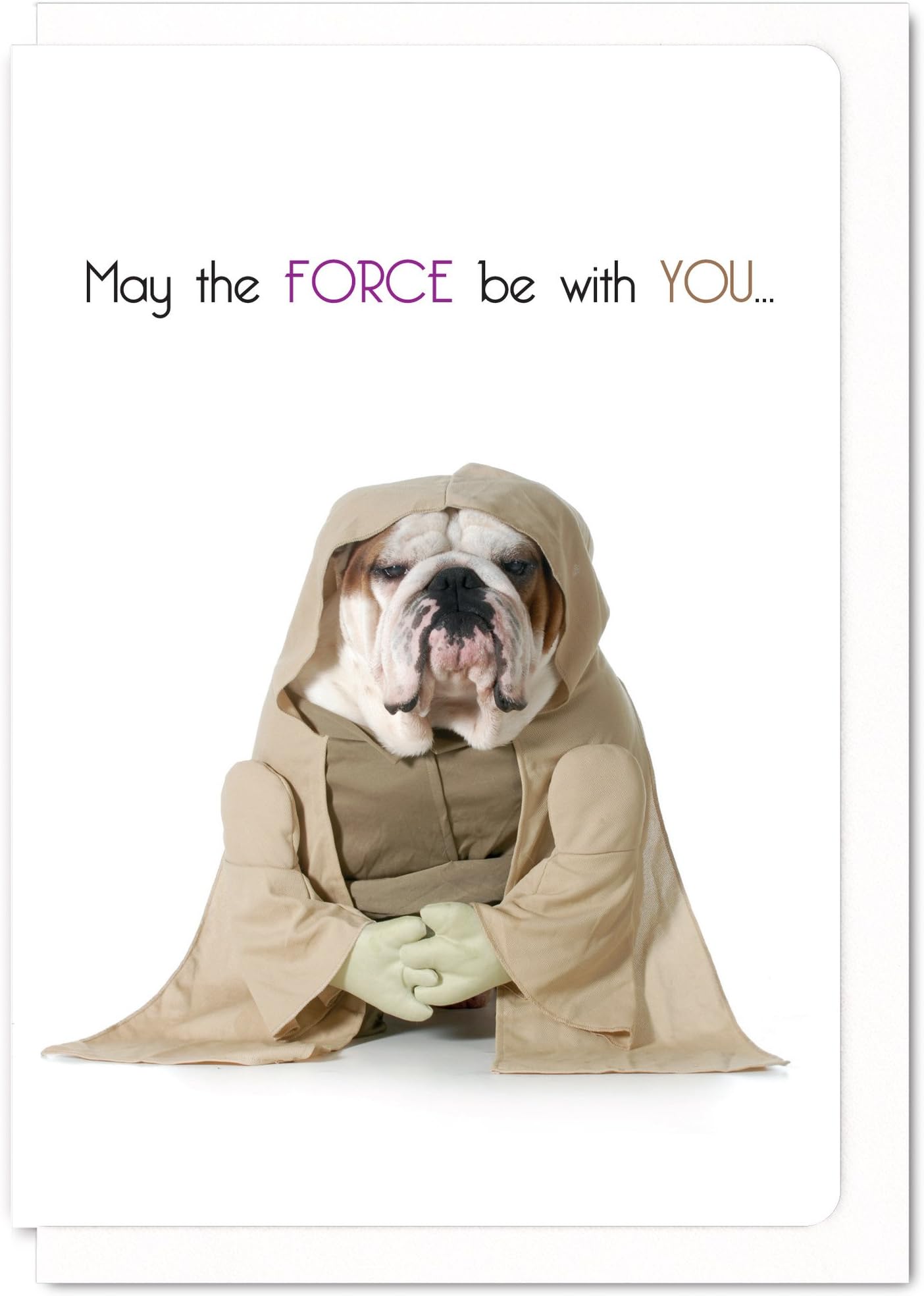 Funny Animal"May The Force Be with You" Humorous Greeting Card