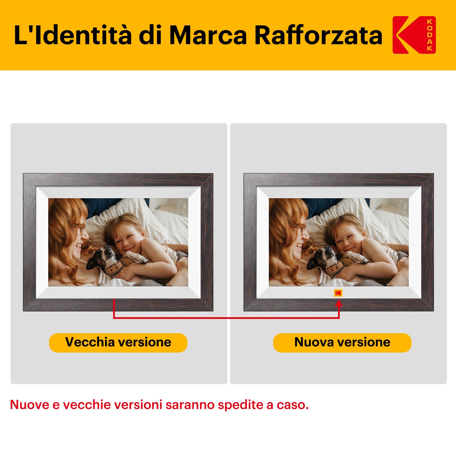 KODAK Cornice Digitale WIFI 10,1 Pollici，Cornice Foto Digitale con Schermo Touch IPS 1280 * 800 e 32GB di Memoria，Cornice Elettronica per Micro SD Card/USB, Rotazione Automatica