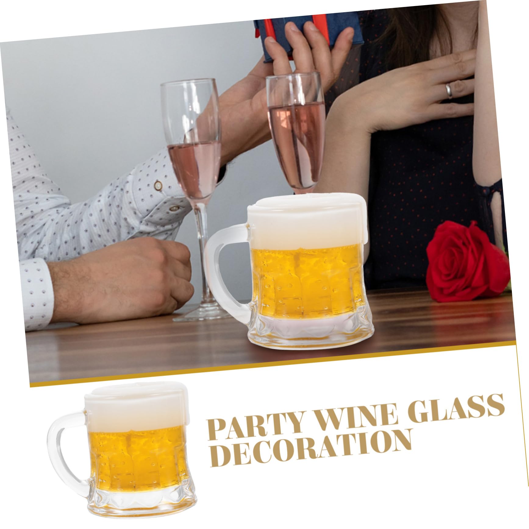 Orecchini a forma di bicchiere di birra - miniatura, gioielli, festival, festa, celebrazione, compleanno, estate, bicchieri, birra, pinta, pub - Italia
