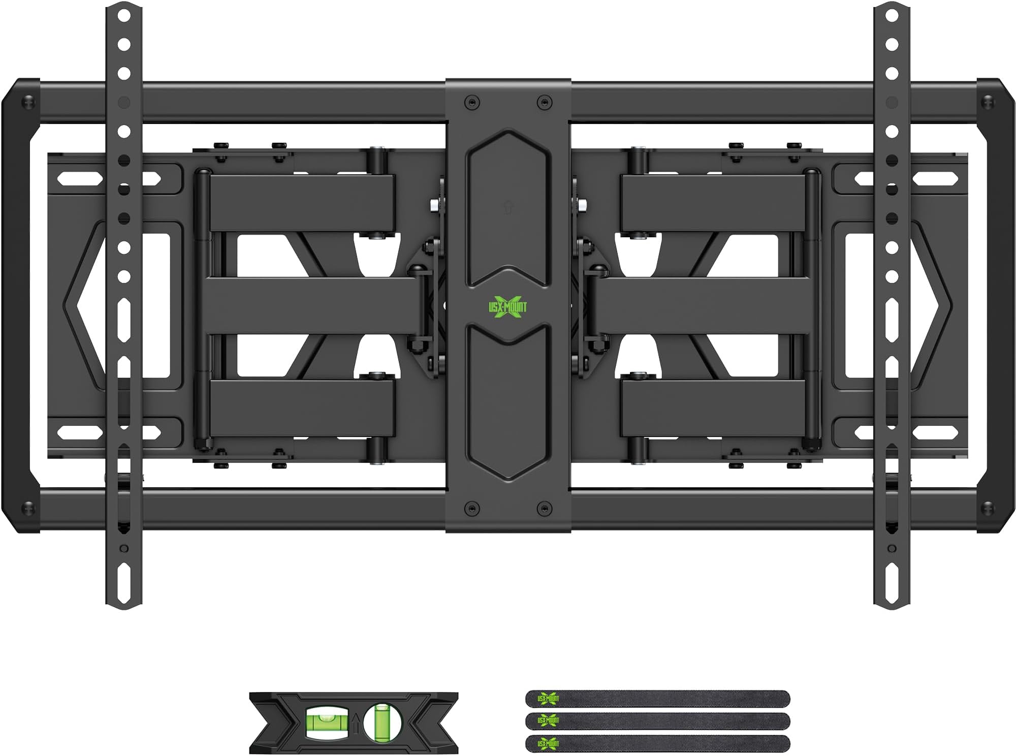 USX MOUNT Ultra-Slim Full Motion TV Wall Mount for 37-90 inch Flat Screen/LED/4K TV, Dual Swivel Articulating 6 Arms Tilt, Max VESA 600x400mm, Fits 8/16/24 Studs