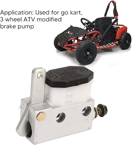 Miniatura 3 de Aramox Bomba de cilindro maestro de freno Construcción de metal Instalación simple 12.8 Conjunto de cilindro maestro de freno para Go Kart ATV UTV