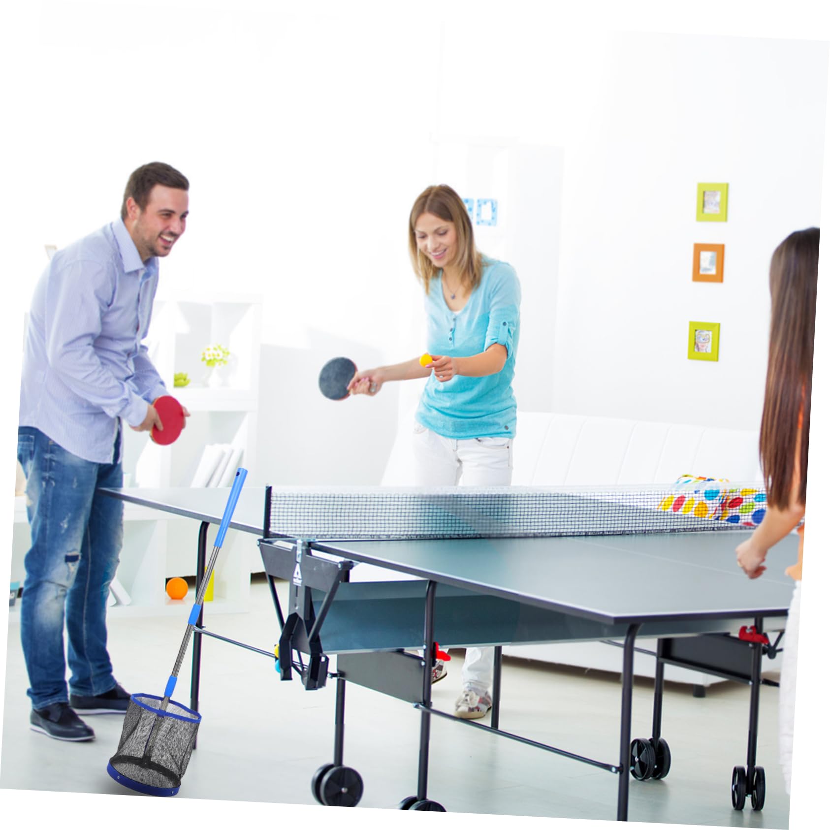 SUPVOX Raccoglitrice di Palline da Pong Palline da Pong Picker Manico Lungo Raccoglitrice di Palline Conveniente Collettore di Palline Raccoglitrice di Palline Portatile Tennis