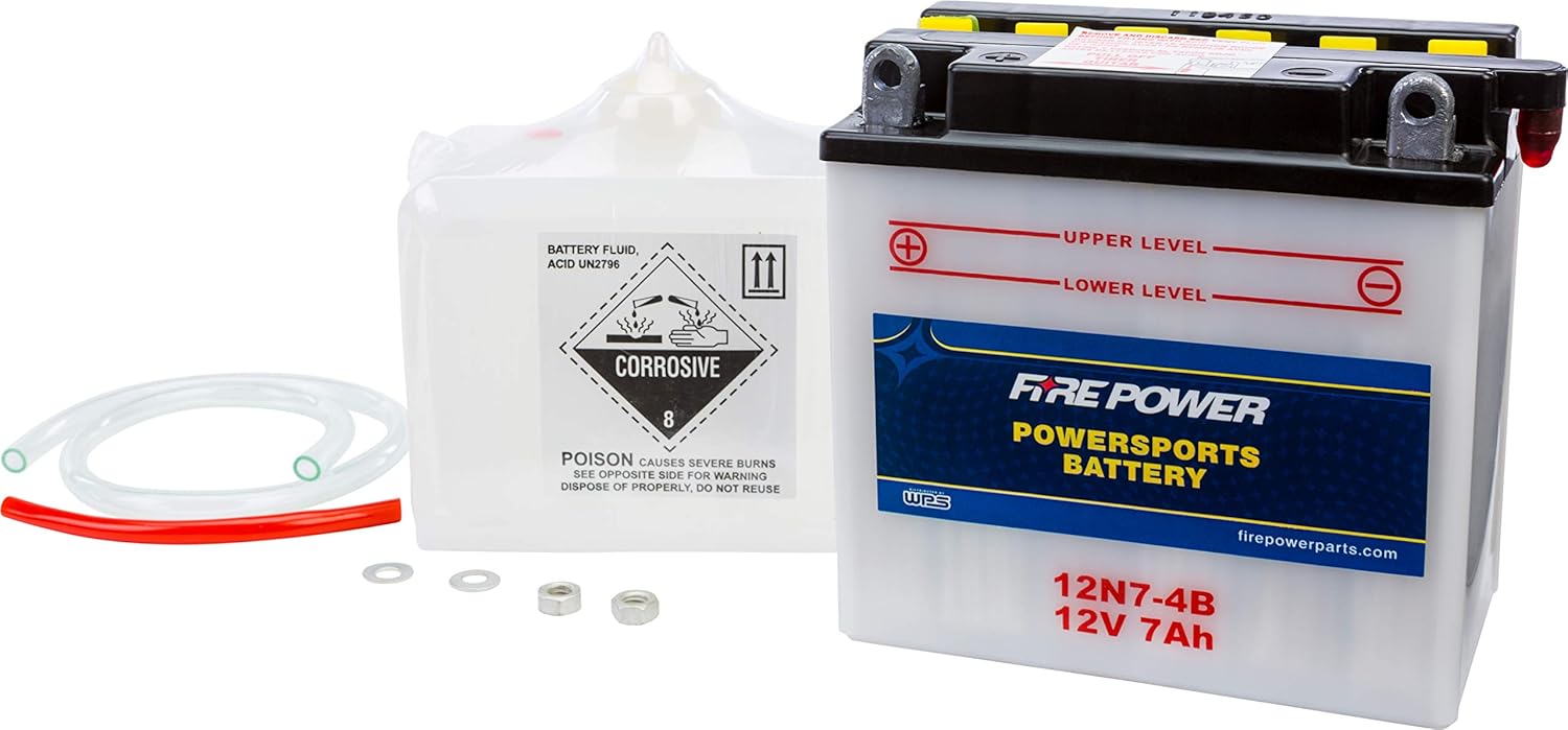 WPS Western Power Sports Conventional 12V Standard Battery with Acid Pack