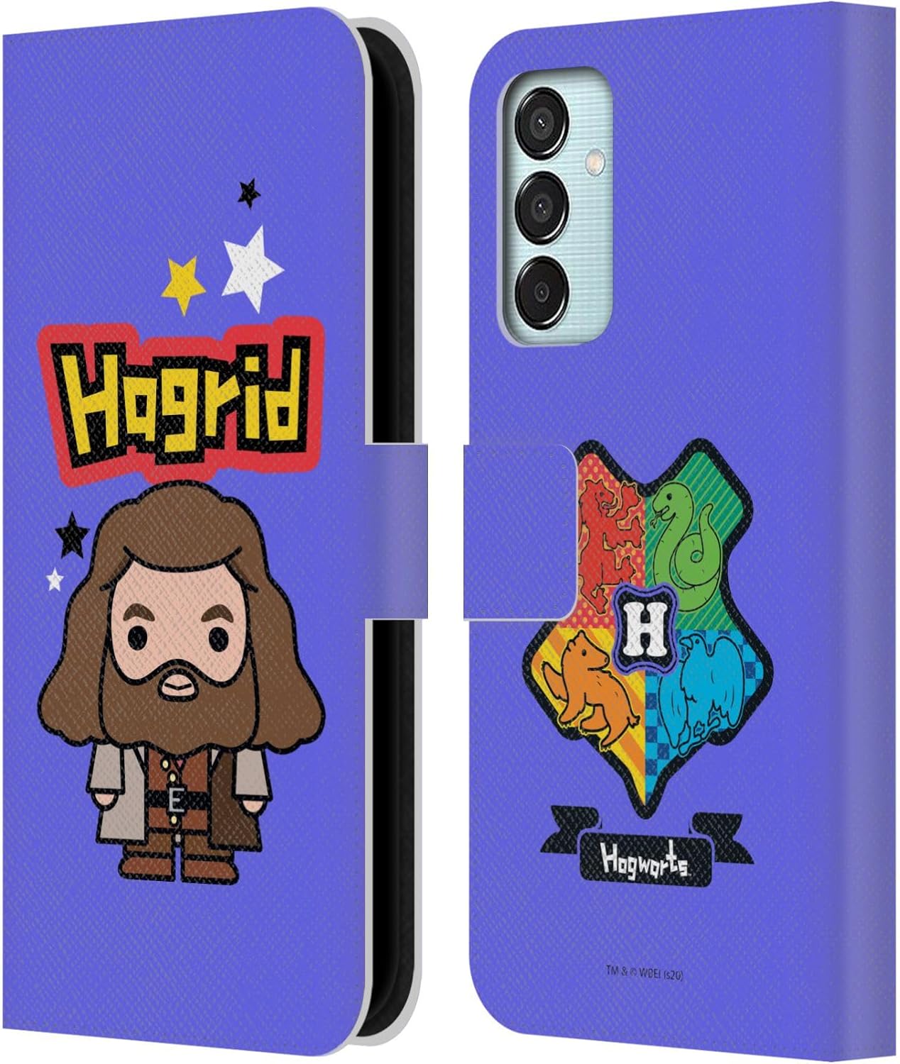 Head Case Designs Officially Licensed Harry Potter Hagrid Deathly Hallows XXVIII Leather Wallet Case Compatible with Samsung Galaxy M15/F15 5G