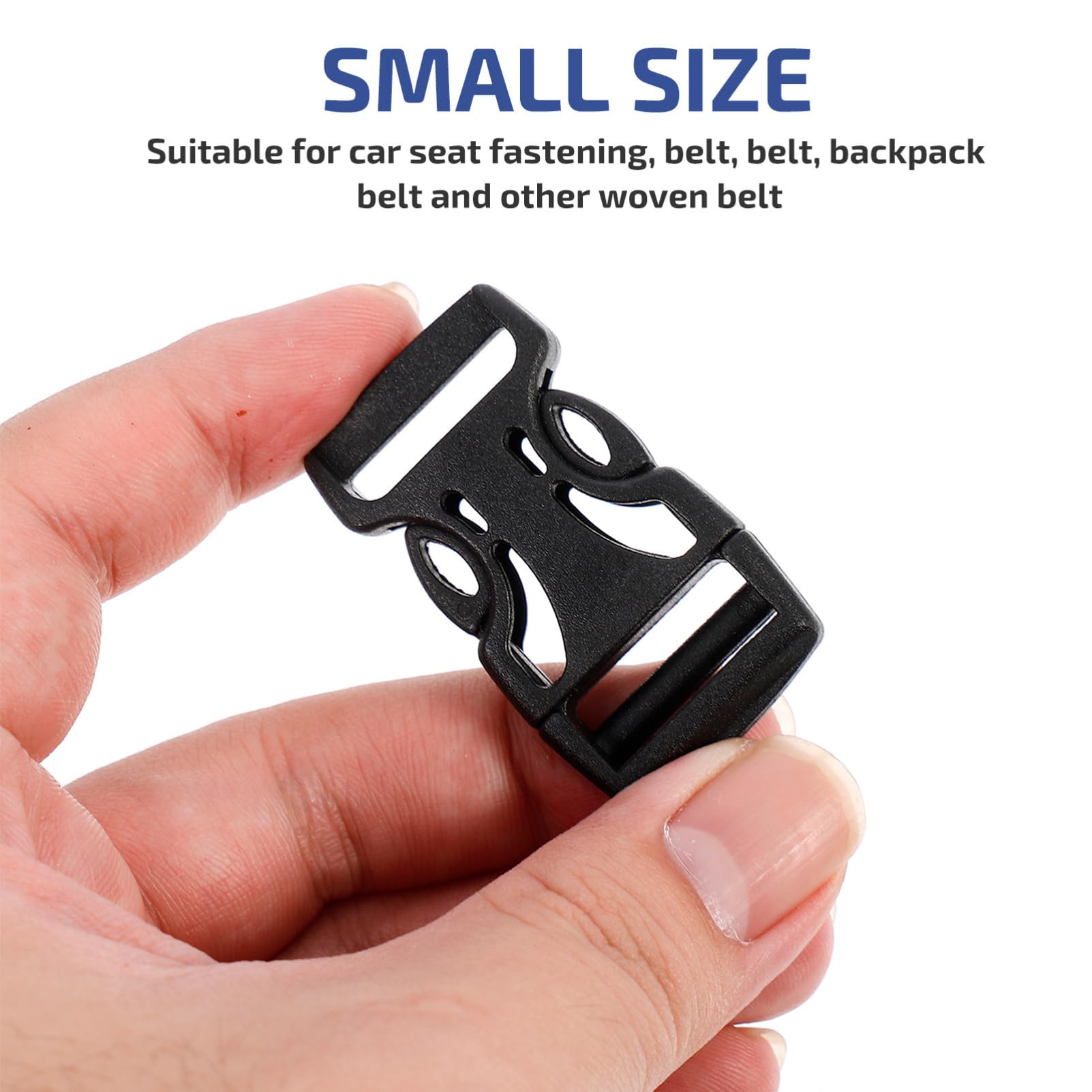 Gogogmee 100Stücke Premium Schnallen für Gepäck und Rucksäcke Schnelle Seitenverriegelung Pom Material Passend für Breites Gurtband für DIY Projekte und Reparaturen