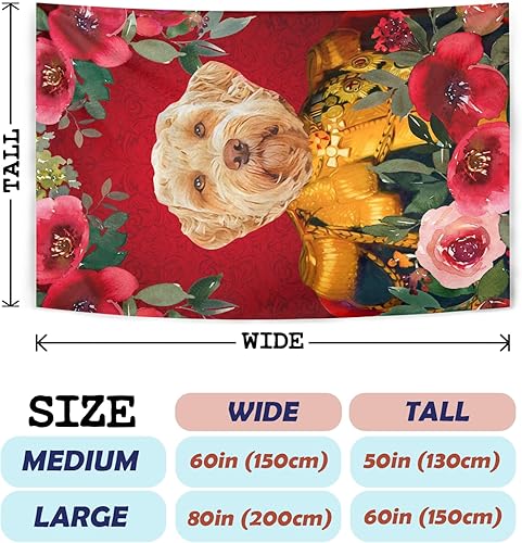 Miniatura 7 de Zocoshi Manta personalizada de retrato de mascota, retrato de mascota personalizado, manta de retrato de mascota real, manta de regalo conmemorativa