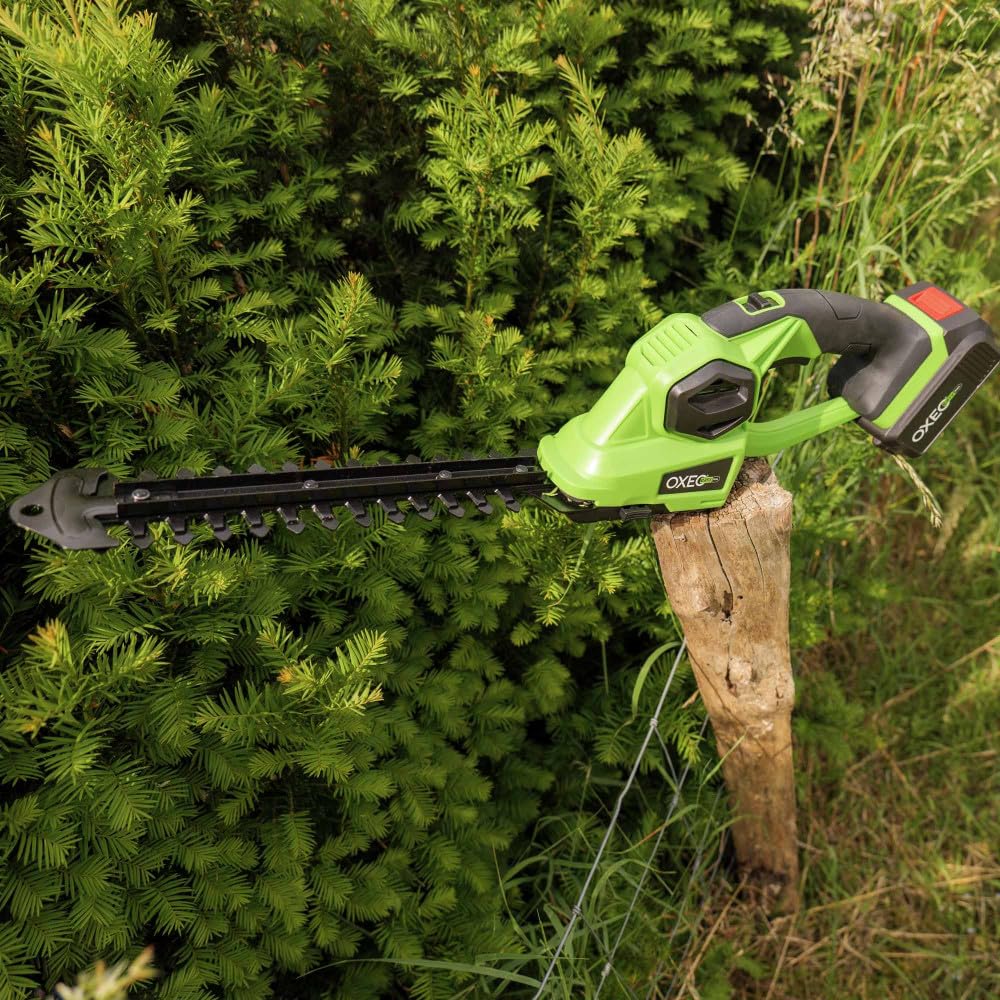 Cisaille à gazon - sculpte buisson taille haie sans fil 2en1 18V - 2 lames - Avec batterie 4Ah et chargeur super rapide 4A