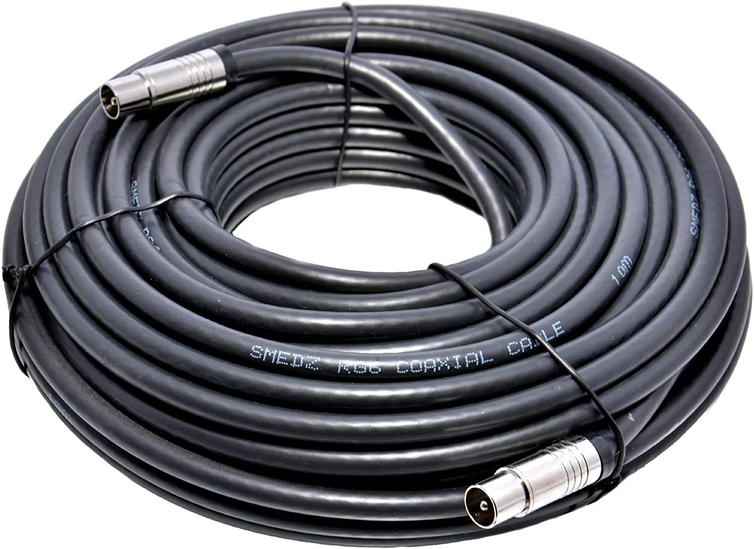10m Black Twin Satellite Shotgun Cable Extension Kit With Premium Grade Fitted Compression F-connectors As Used By The Professionals For Sky+ , HD , Freesat Allows You To Relocate Your Existing Box , Kit Consists Of 10m Sky Double Coax , 20 x Cable Clips , 4 x Connected Compression F-connectors , 2 x F-connector Couplers — view 16