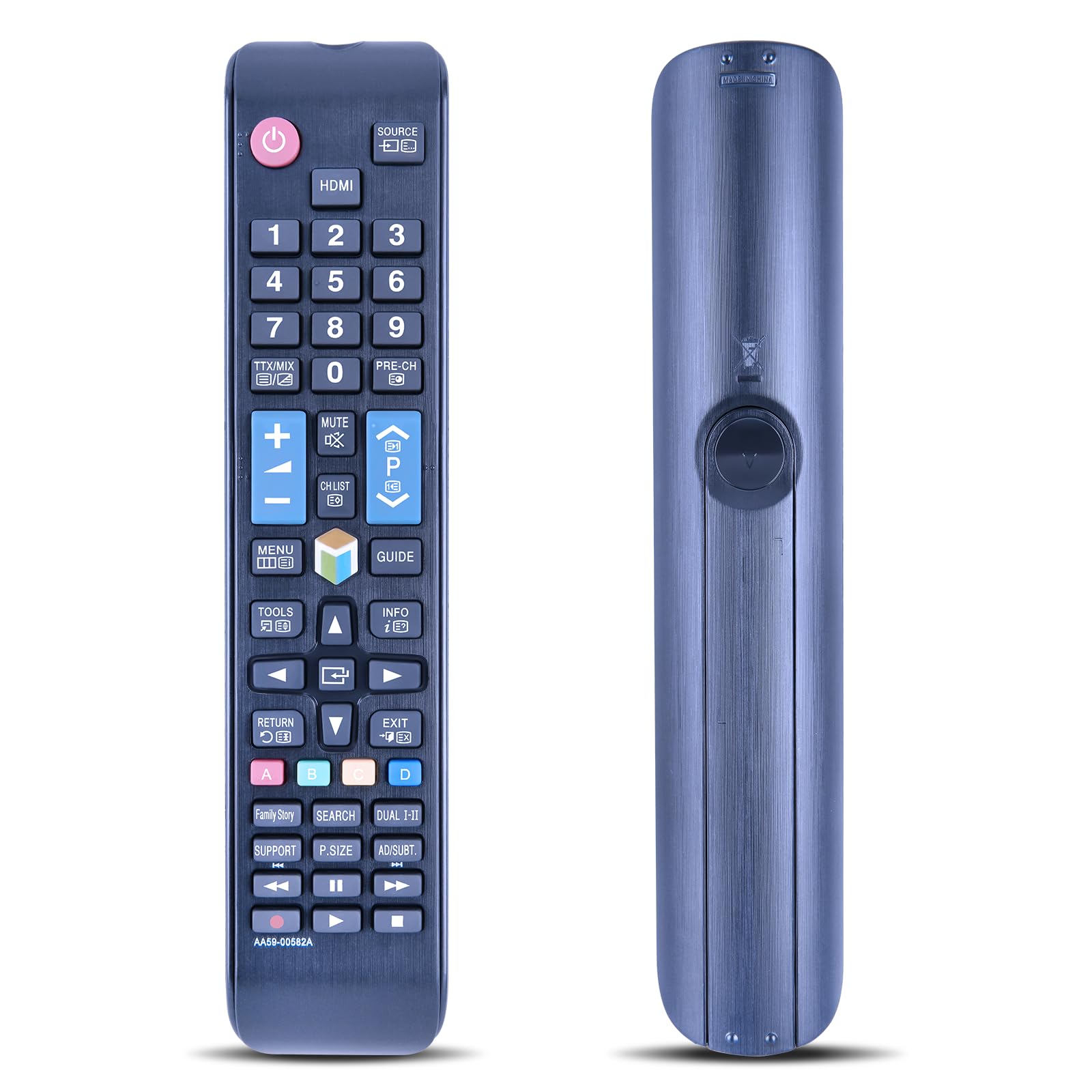 WDZP New Replacement Remote Control AA59-00582A AA59-00638A Fit for all Samsung LCD LED Smart TV UN40EH5300F UN40ES6100F UN46EH5300F UN32EH4500 UN46ES6100F -For BN59-01198Q AA59-00581A AA59-00638A