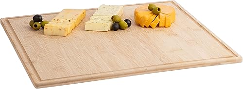Miniatura 10 de Tabla de cortar de bambú para cocina, tabla de cortar de madera con ranuras para jugos, tabla de cortar de madera pequeña para carne, tablas de