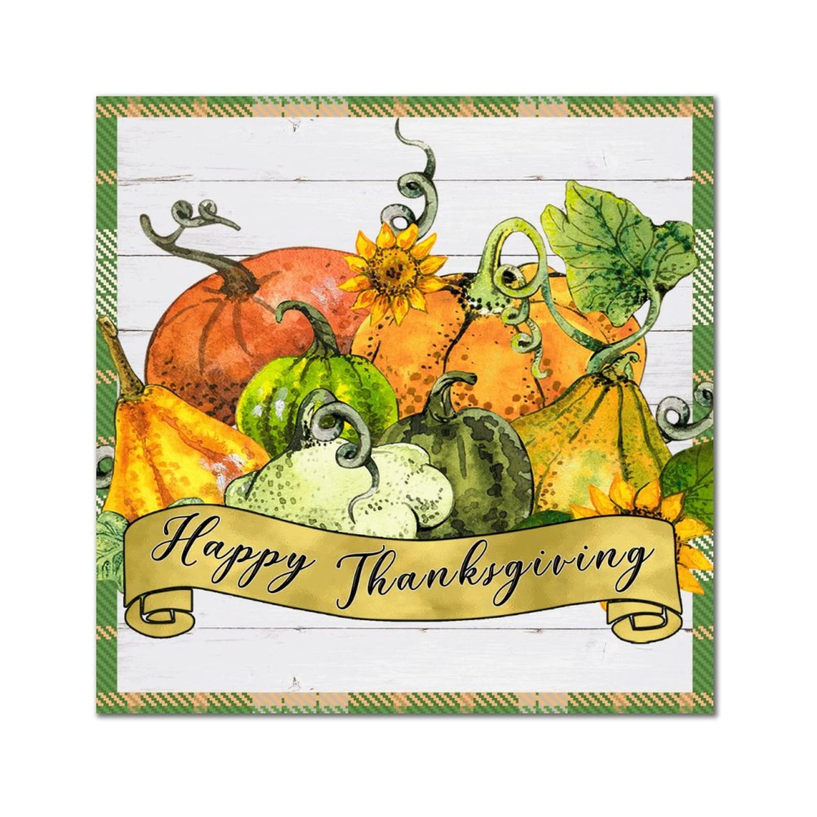 Plaque murale vintage Happy Thanksgiving en bois pour célébrer la gratitude