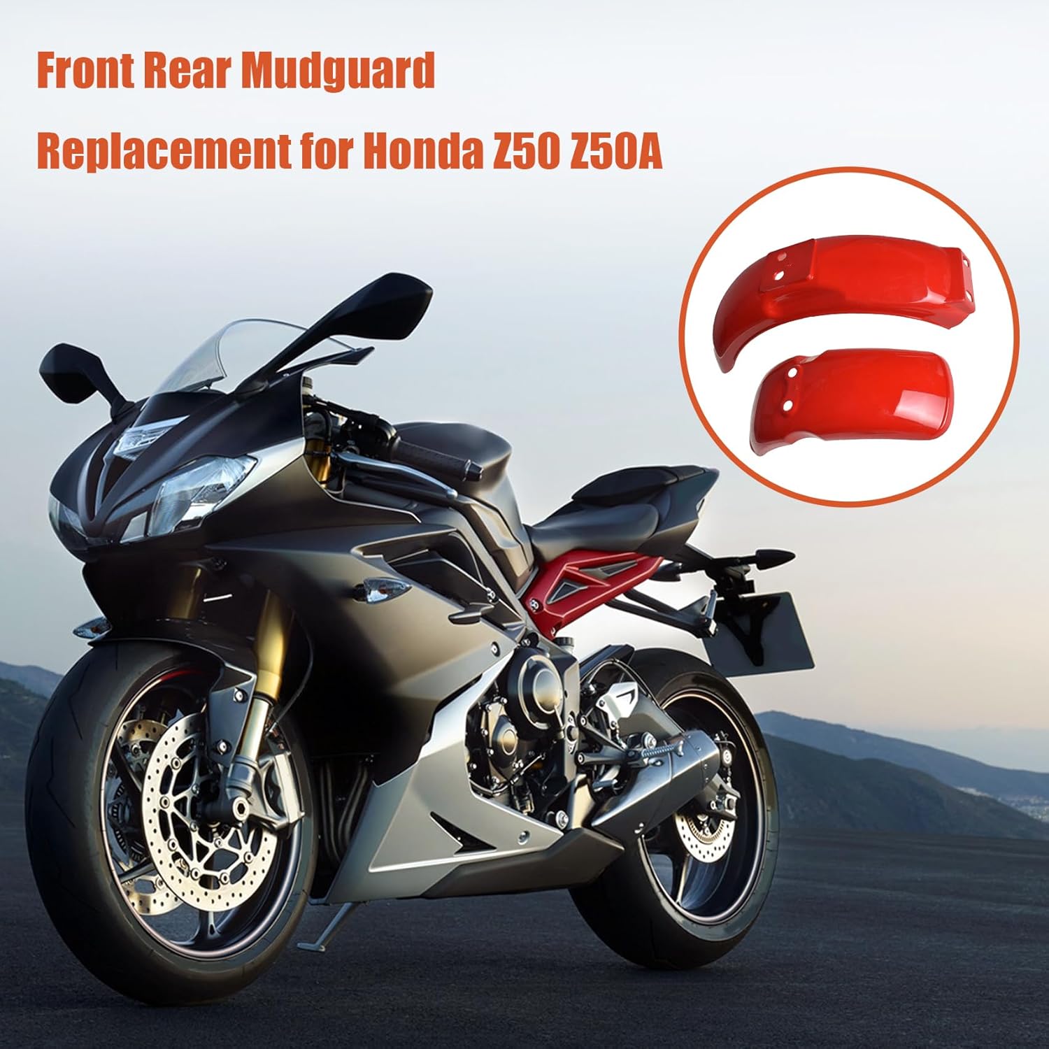 labwork ABS Plastic Mudguard Kit Body Front Rear Mudguard Replacement for Honda Z50 Z50A Z50R 50CC Mini Trail