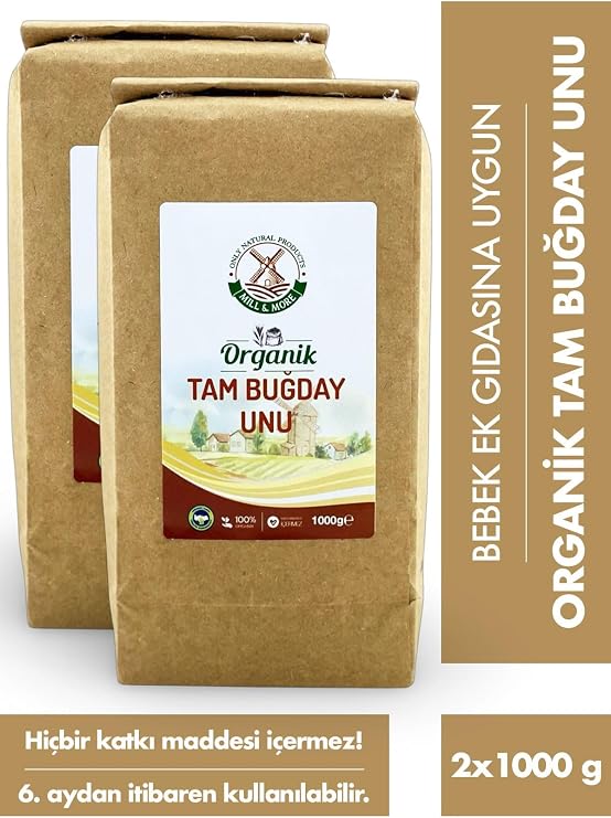 Mill & More 2-Piece Organic Whole Wheat Flour 1000 g