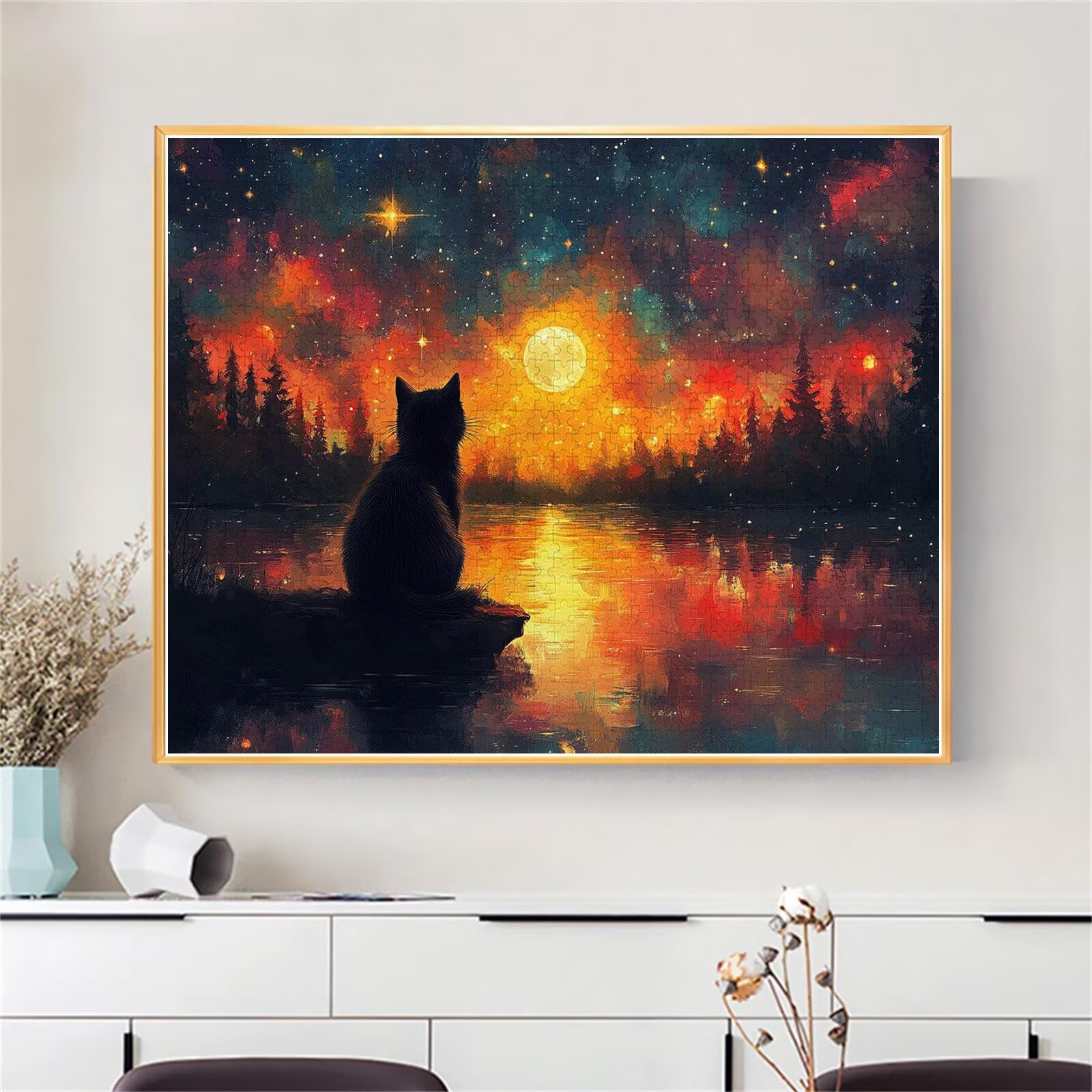 Puzzle Erwachsene 2000 Teile Katze Abstrakt Educa Jigsaw für Kinder ab 8 Jahren Mädchen Jungen, Erwachsene Impossible Klassische Puzzles Schwer, Anspruchsvoll Spielspaß, Als Geschenke 70x99cm t-644