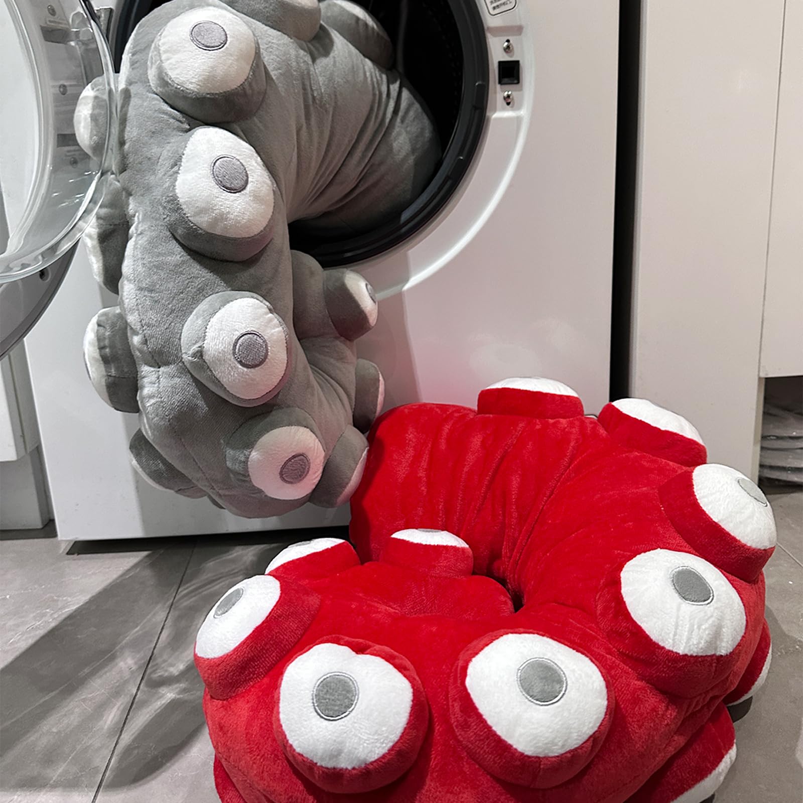 Yoholto Octopus Tentacles Plush Pillow, Tentacles Stuffed Animal, Interesting Plush Gift for Kids Adults(17.7 * 13.7in,Red): 17.7"*13.7" Gray-roll