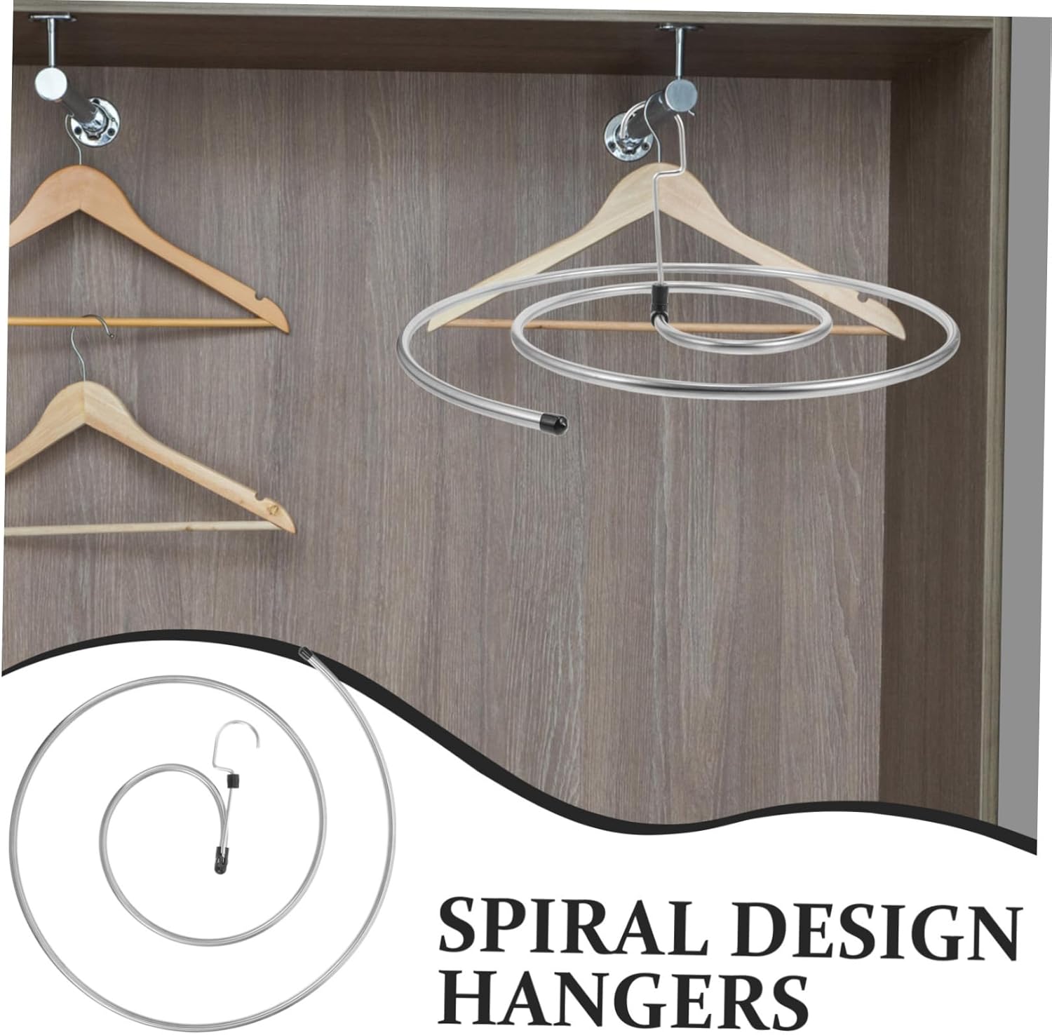 Amosfun 2Pcs Spiral Drying Rack Set for Bed Sheets and Blankets Heavy-Duty Stainless Steel Laundry Hanger Rotating Clothes Drying Stand for Towels and Bedding