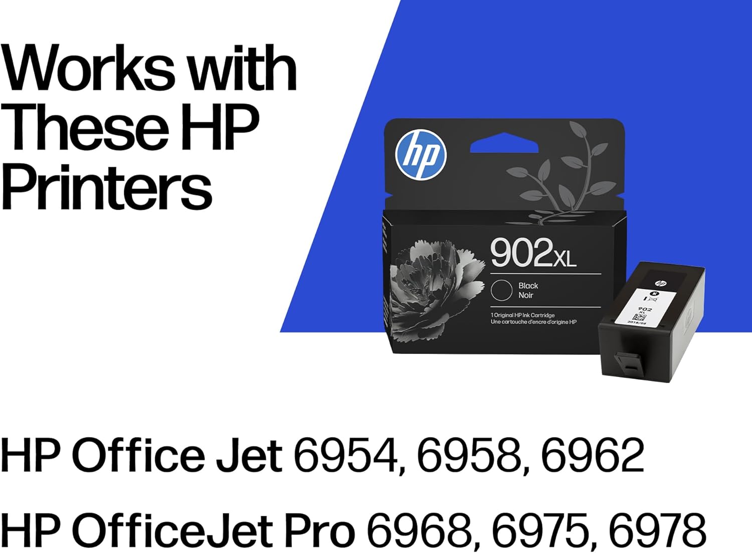 HP 902XL | Ink Cartridge | Black | Works with HP OfficeJet 6900 Series, HP OfficeJet Pro 6900 Series | T6M14AN - Image 2